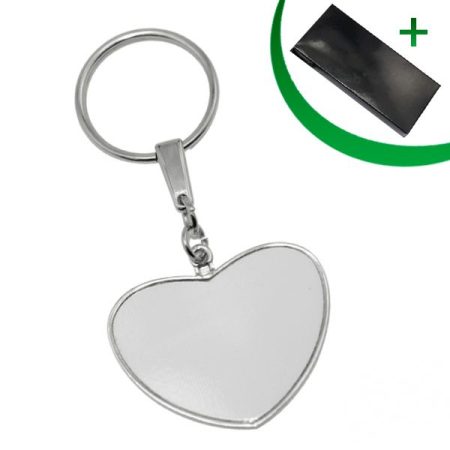 Metal keyring - Heart (double sides)