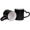 11oz Full Color Change Mug with Heart Handle Black, Glossy