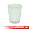 Small shot mug 1.5 oz with white patch