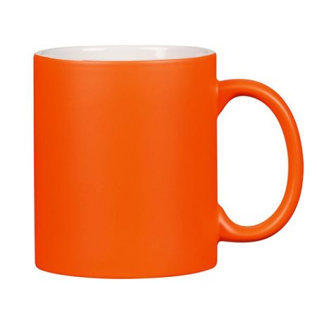 11oz Fluorescent Mug (Frosted, Reddish Orange)