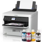   Printer A4 Epson Workforce + 4x125 ml ink Sublisplash + sublimation paper