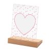 Sublimation Blanks Retangular Glass Photo Frame w/ White Patch (Red LOVE)