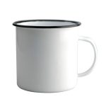 Enamel Mug - black rim (12oz)