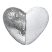 Калъфка за възглавница сърце 43х35 см (сребристи пайети)