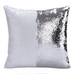 Sequin Pillow - silver