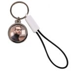 Keychain USB charging cable and bottle opener PVC (black)
