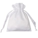 White Satin Drawstring Bag (12*17cm)