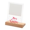 Sublimation Blanks Retangular Glass Photo Frame w/ White Patch (Merry Christmas)