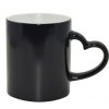 11oz Full Color Change Mug with Heart Handle Black