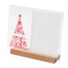 Sublimation Blanks Retangular Glass Photo Frame w/ White Patch (Christmas Tree, 20*25cm) 