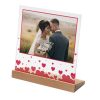 Sublimation Blanks Square Glass Photo Frame w/ White Patch (Red LOVE, 20*20cm)