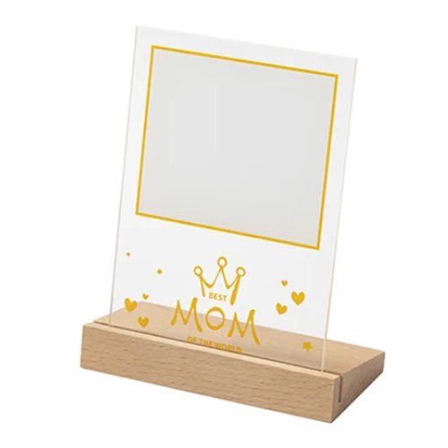 Sublimation Blanks Retangular Glass Photo Frame w/ White Patch (MOM, 12.7*17.8cm) 