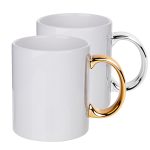 11oz Mug with Silver / Gold Handle