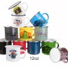 12oz Enamel Mug w/ Flat Bottom